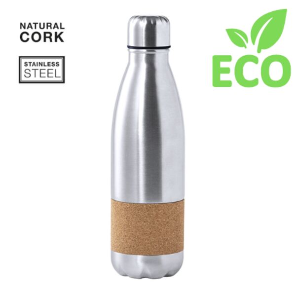 Sereok 750ml stainless steel and cork Bottle Thumbnail
