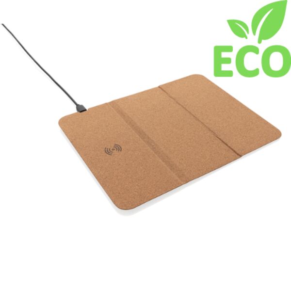 5W wireless charging cork mousepad and stand Thumbnail