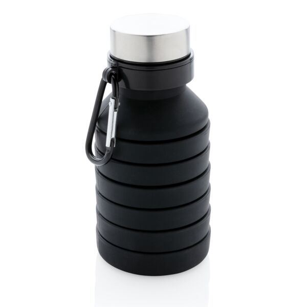 Leakproof 550ml  collapsible silicone bottle with lid Thumbnail