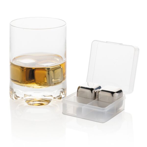 Re-usable stainless steel ice cubes 4pc Thumbnail