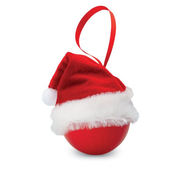 Xmas bauble with Santa hat Thumbnail