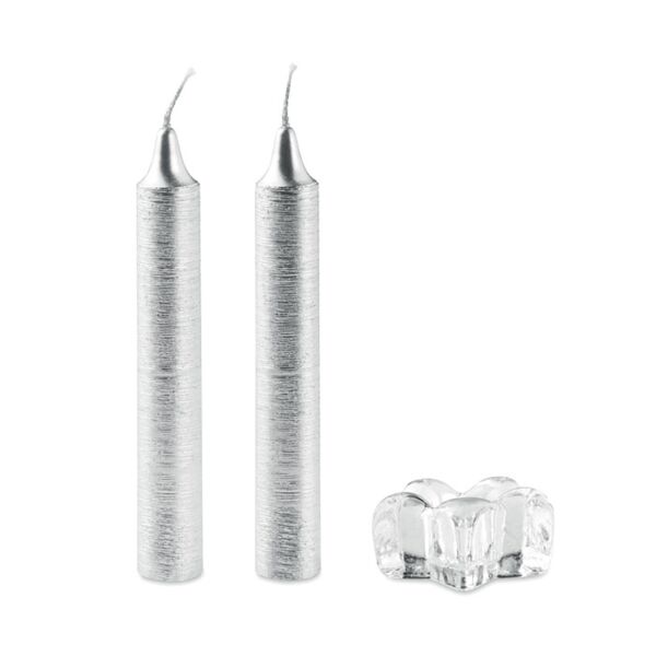 2 candles with glass holder Thumbnail