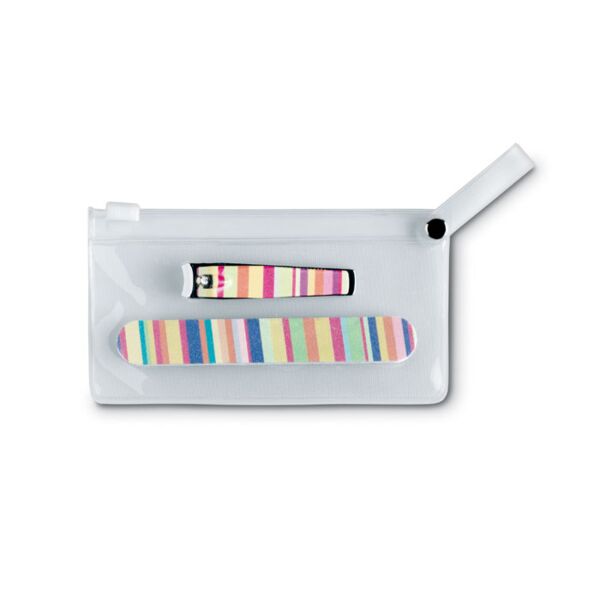 Manicure tools in clear pouch Thumbnail