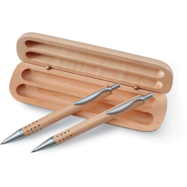 Pen gift set in wooden box Thumbnail