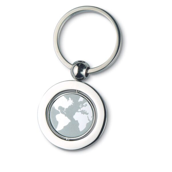 Globe metal key ring Thumbnail