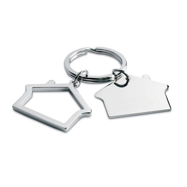 Metal key ring house shape Thumbnail
