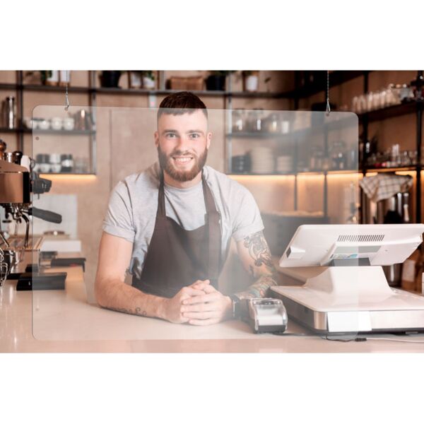 Hanging hygiene barrier in PET Thumbnail