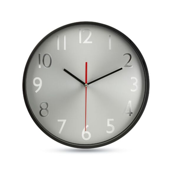 Wall clock w silver background Thumbnail