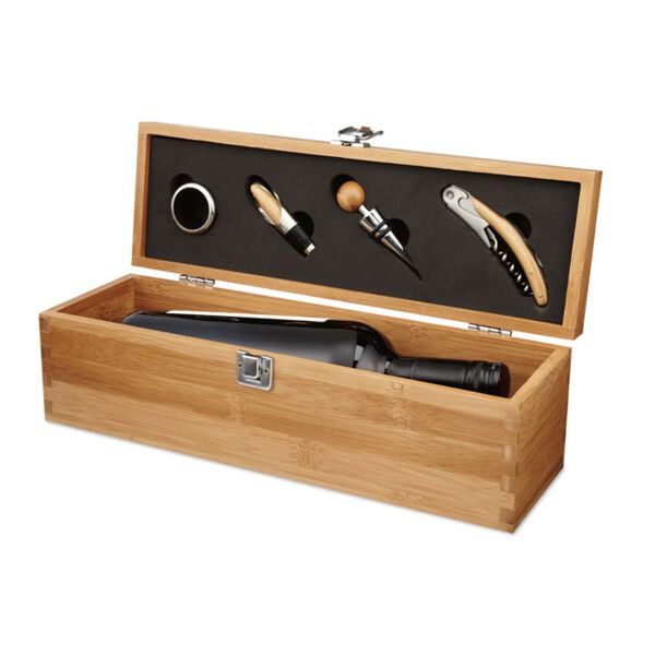 Wine set in bamboo box Thumbnail