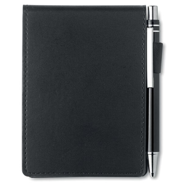 A7 notepad in PU pouch w/pen Thumbnail