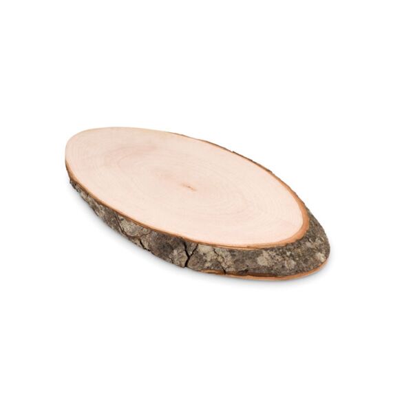 Oval board with bark Thumbnail