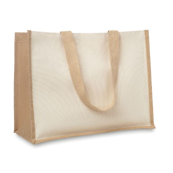 Jute and canvas shopping bag Thumbnail
