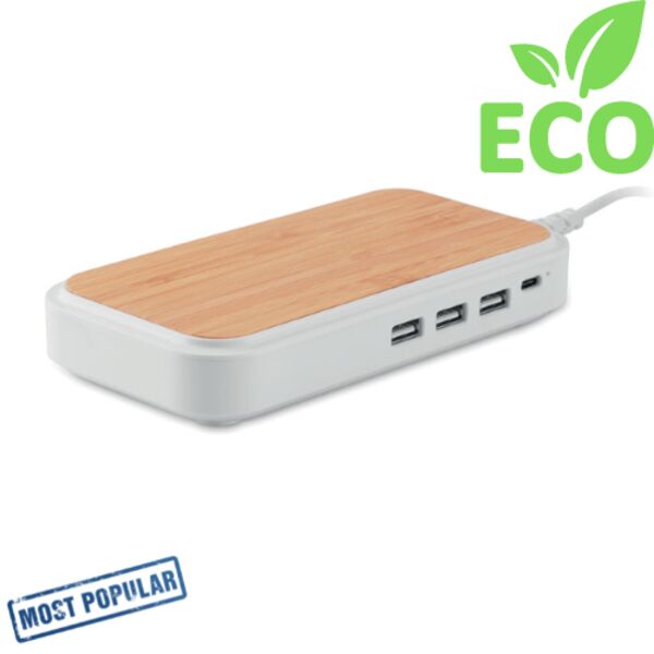 Wireless charger in bamboo Thumbnail