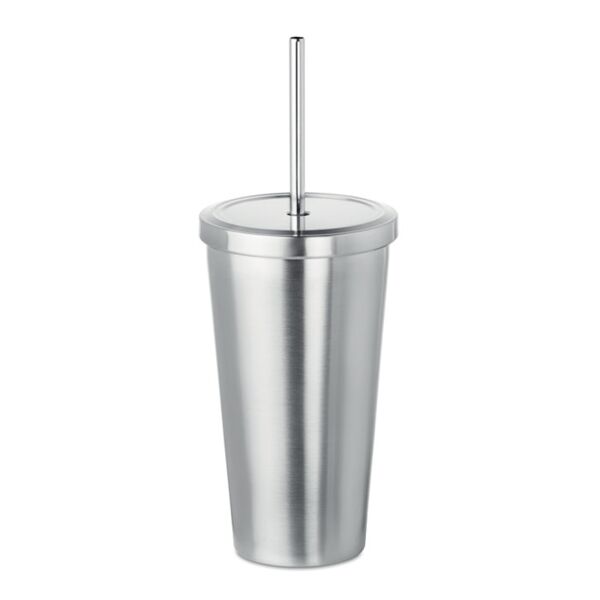 500ml double wall  cup & straw Thumbnail