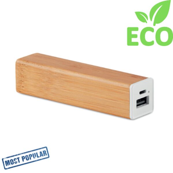 Power bank bamboo 2200 mAh Thumbnail
