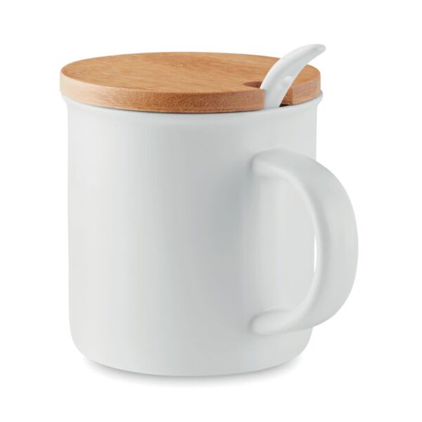 Porcelain mug with spoon Thumbnail