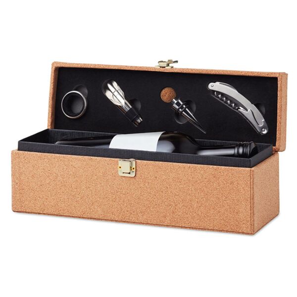 4 pcs wine box with cork Thumbnail