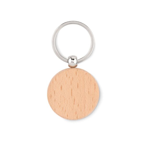 Round wooden key ring Thumbnail