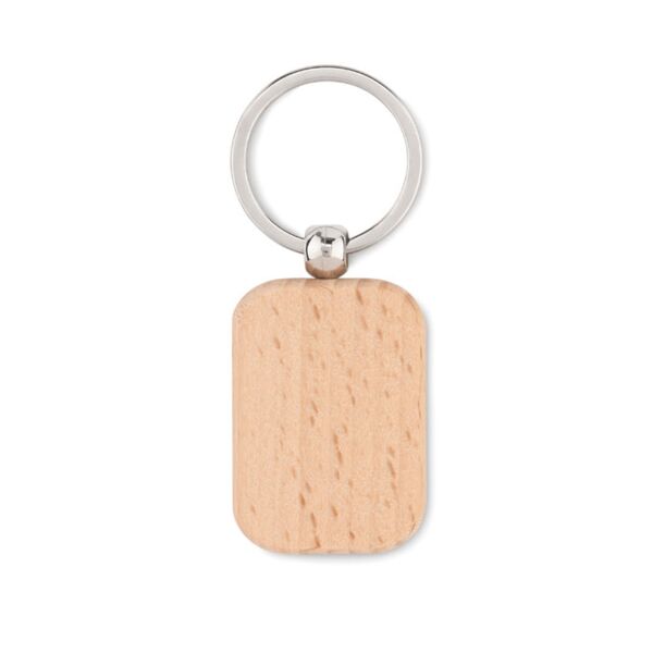 Rectangular wooden key ring Thumbnail