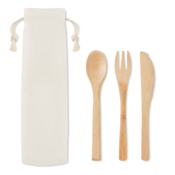 Bamboo cutlery set Thumbnail