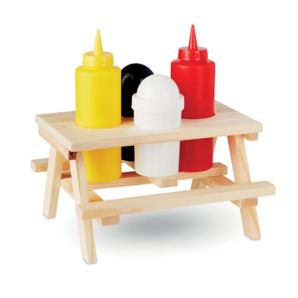 4 piece condiment holder Thumbnail