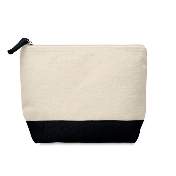 Bicolour cotton cosmetic bag Thumbnail