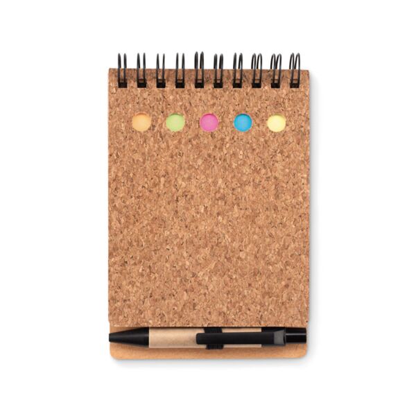 Cork notebook and sticky notes Thumbnail