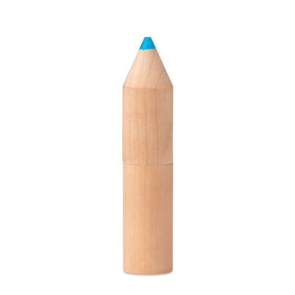6 pencils in wooden box Thumbnail