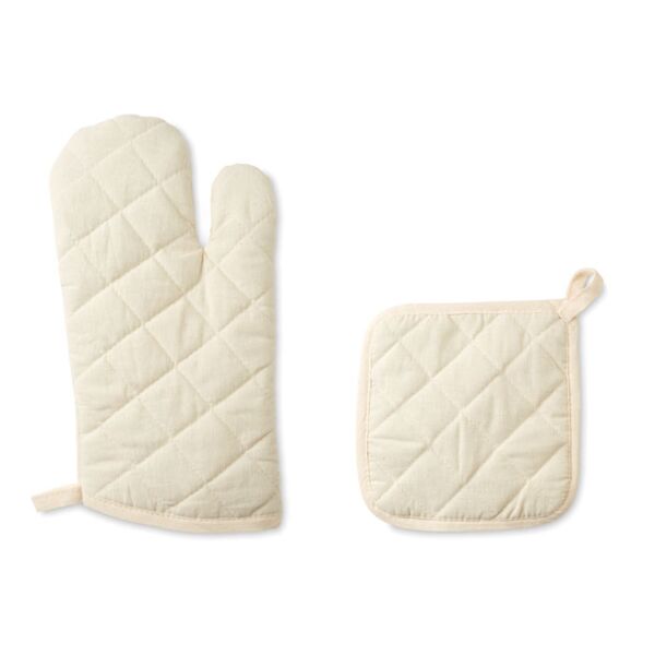Oven glove and pot holder set Thumbnail
