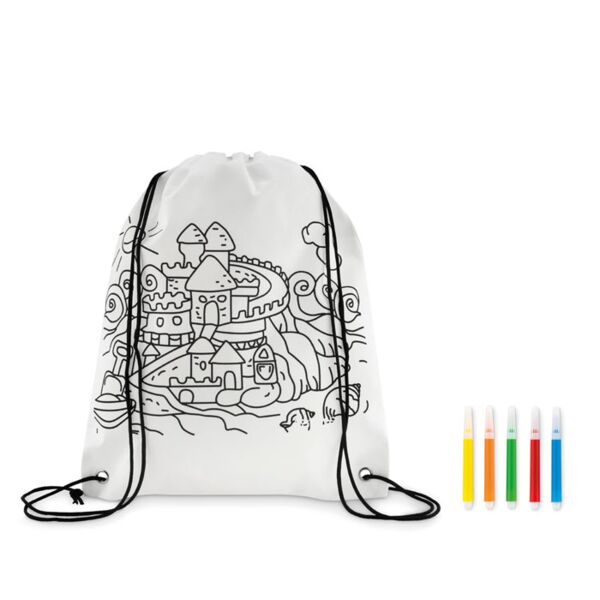 Non woven kids bag with pens Thumbnail
