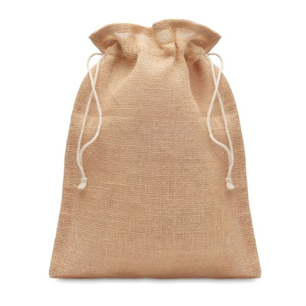 Small jute gift bag 14 x 22 cm Thumbnail