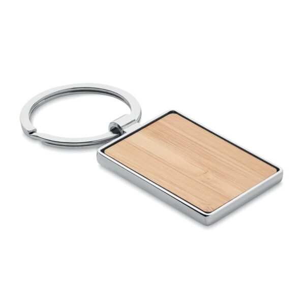 Rectangular key ring bamboo Thumbnail