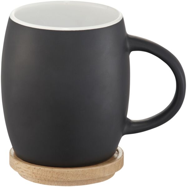 Hearth 400 ml ceramic mug with wooden coaster Thumbnail