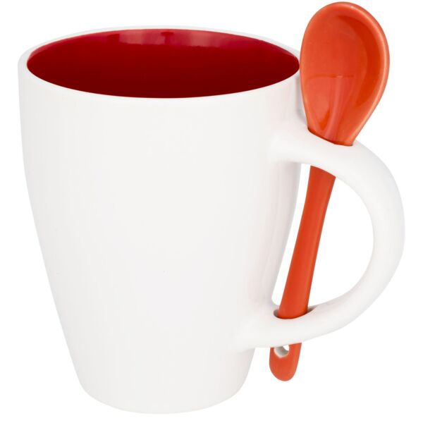 Nadu 250 ml ceramic mug with spoon Thumbnail