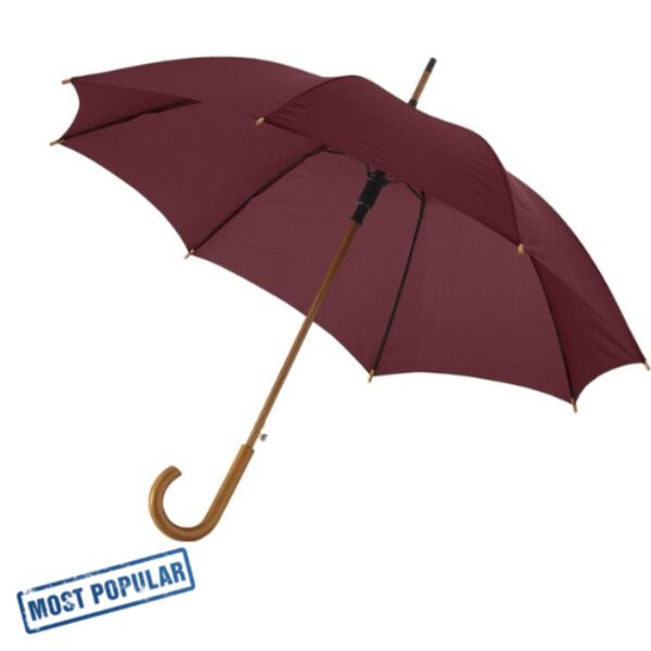 Kyle 23 auto open umbrella wooden shaft and handle" Thumbnail