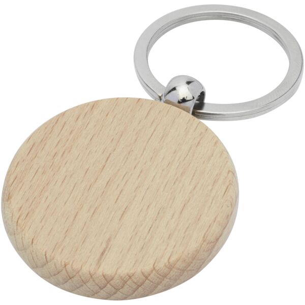 Giovanni beech wood round keychain Thumbnail