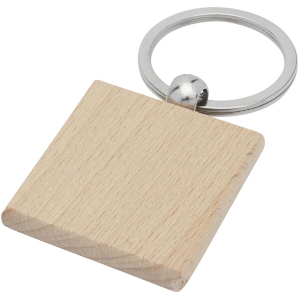 Gioia beech wood squared keychain Thumbnail