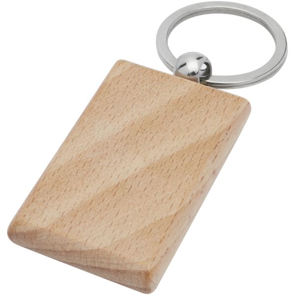 Gian beech wood rectangular keychain Thumbnail