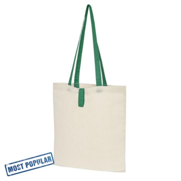 Nevada 100 g/m² cotton tote bag coloured handles Thumbnail