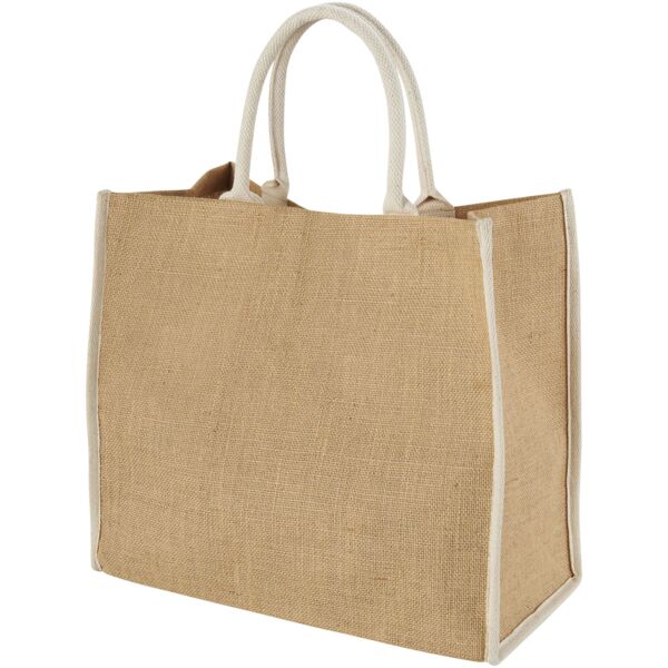 Harry coloured edge jute tote bag Thumbnail