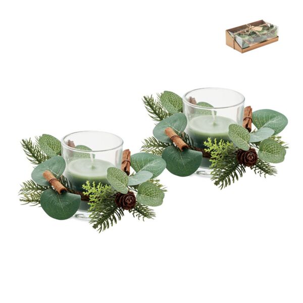 2 Christmas candle holder set Thumbnail