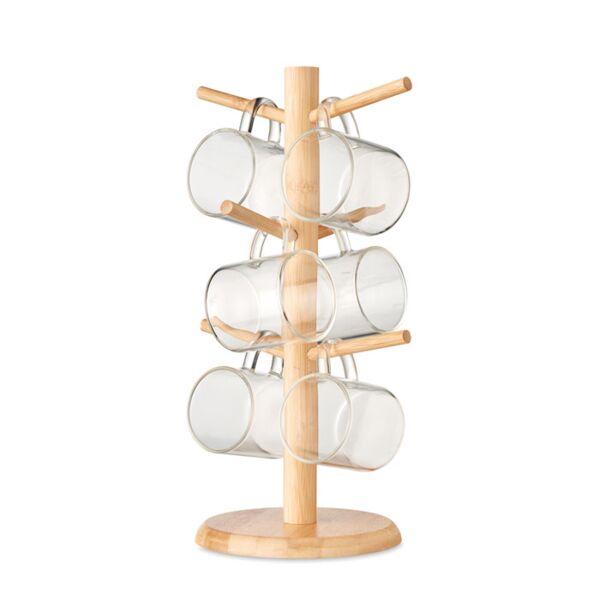 Bamboo cup set holder Thumbnail