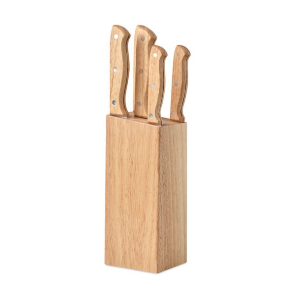 5 piece knife set in base Thumbnail