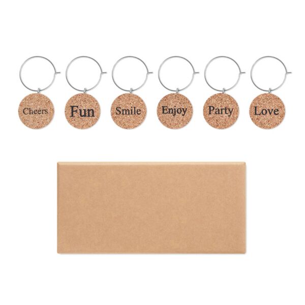 Set of cork glass markers Thumbnail