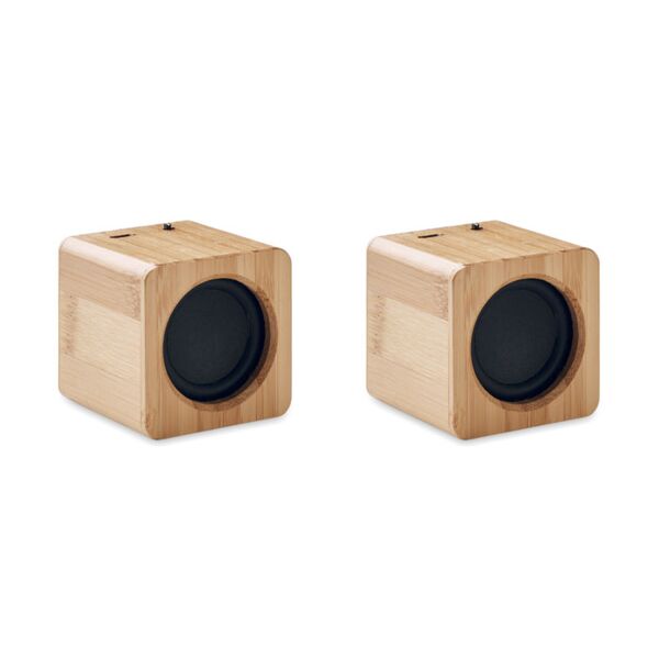 Set of Bamboo wireless speaker Thumbnail