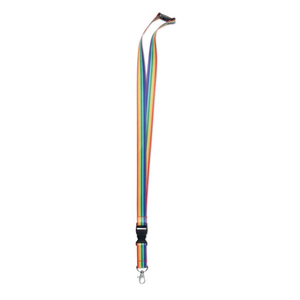 Rainbow RPET lanyard Thumbnail