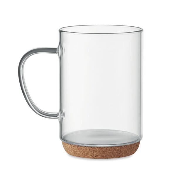 Glass mug 400ml with cork base Thumbnail