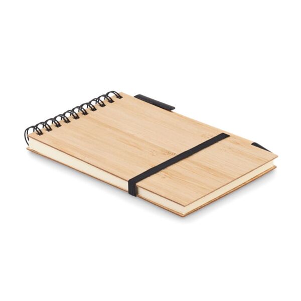 A6 bamboo notepad with pen Thumbnail