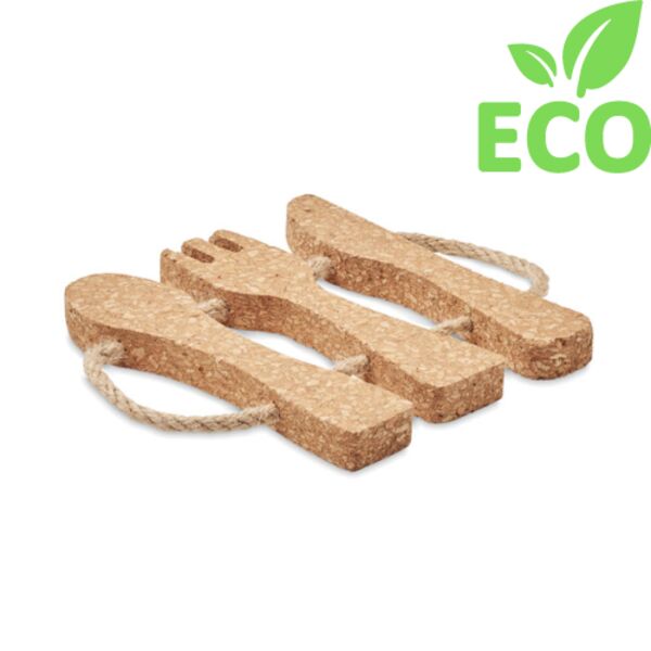 Cutlery Shaped cork pot stand Thumbnail