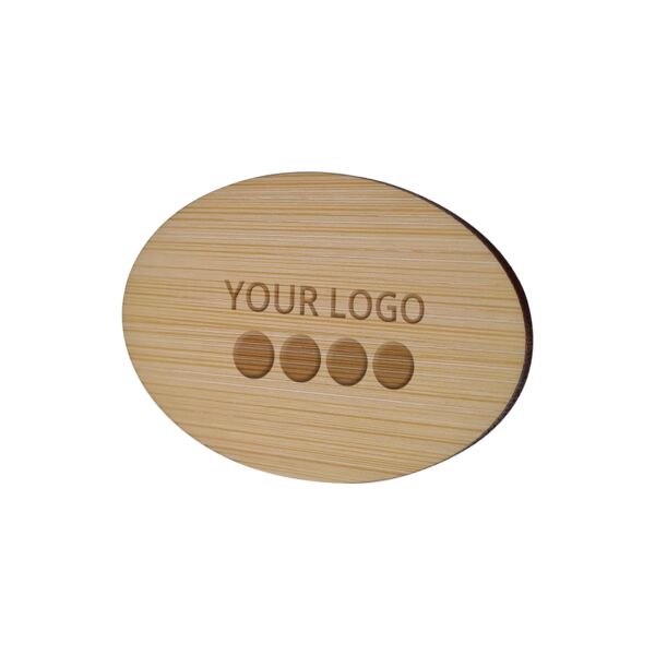 Badge Bamboo Oval 50 x 74 mm, Magnet, Engraving Thumbnail